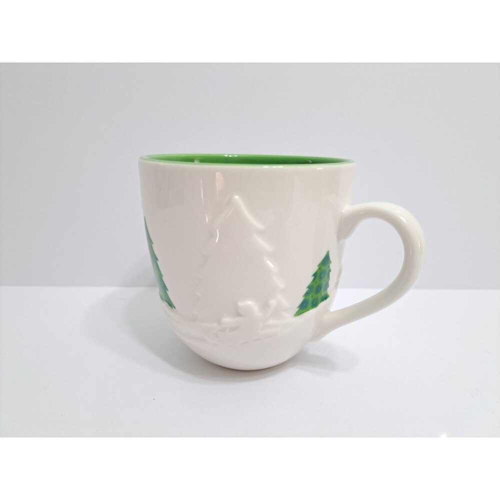 Starbucks Holiday 2006 Coffee Tea Cocoa Mug 16oz Snowman  Sledding Hot Chocolate